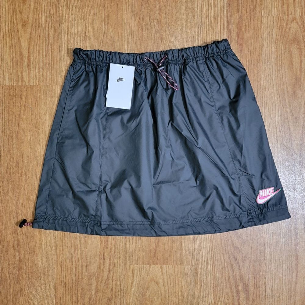 Nike Sportswear NSW Women's Woven Mini Skirt Adjustable Black Pink Size Small S